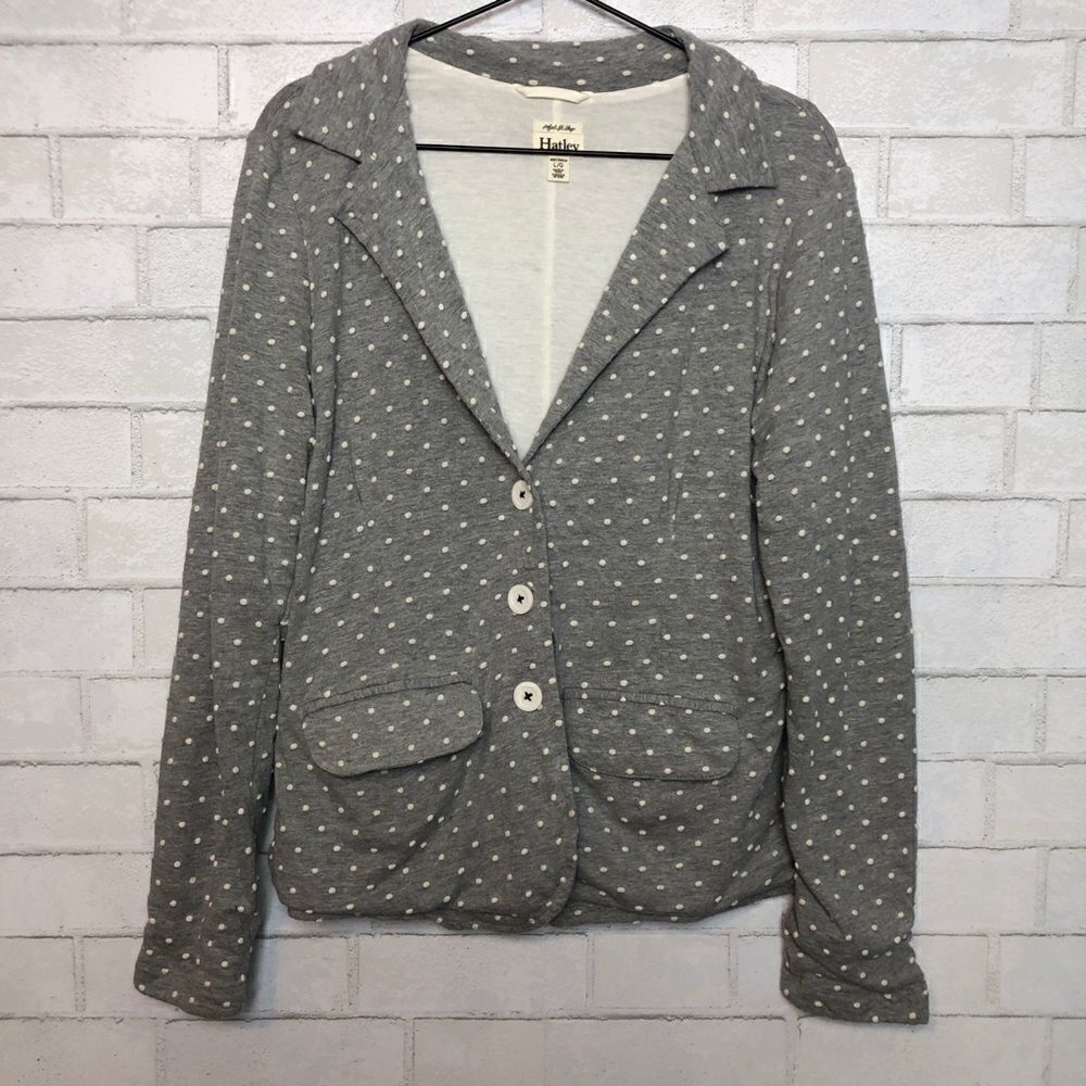 Hatley Perfect Fit Swiss Dot Blazer Knit Jacket L